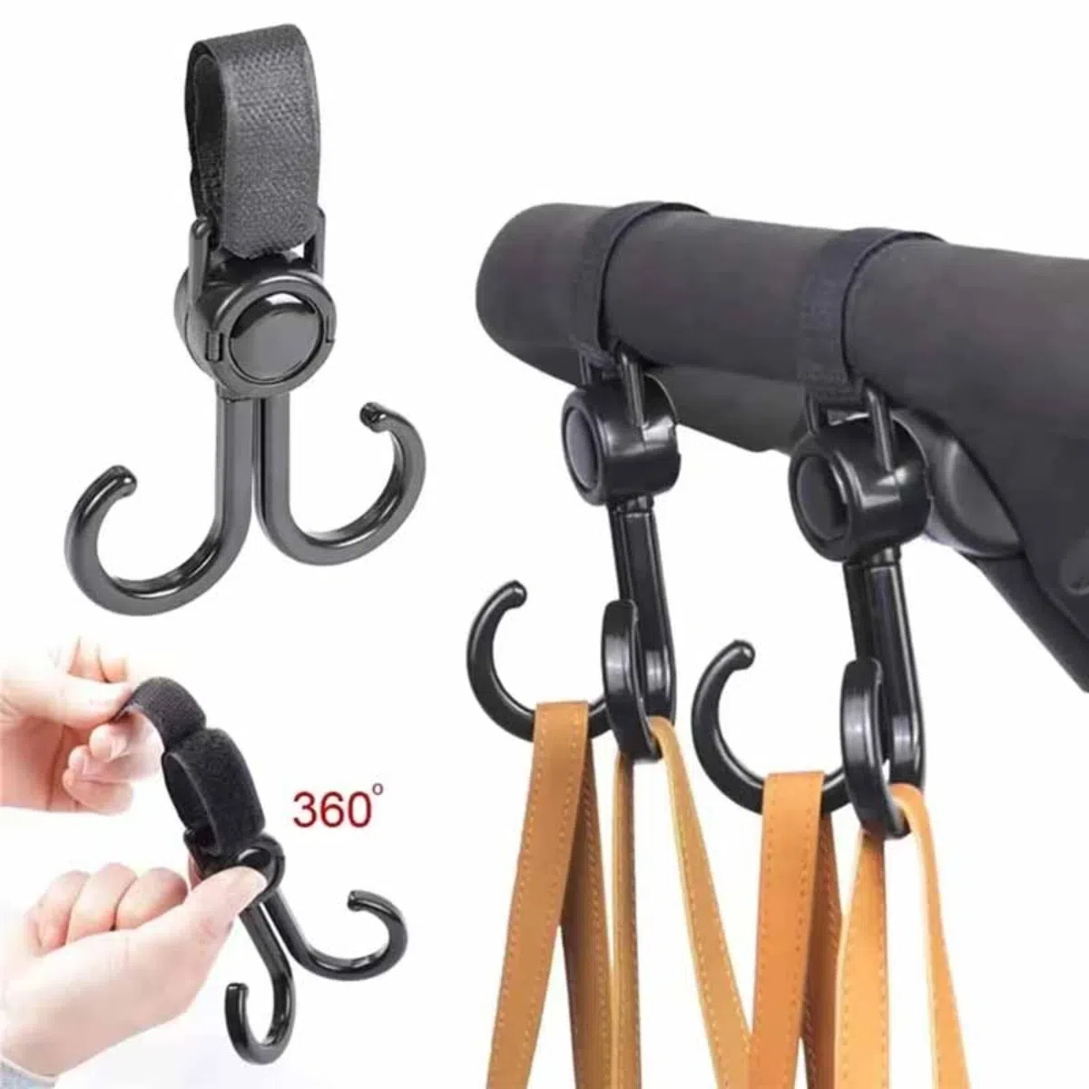 Travel Accessories For 3 Year Old - 회전식 더블 후크 아기 유모차 여행