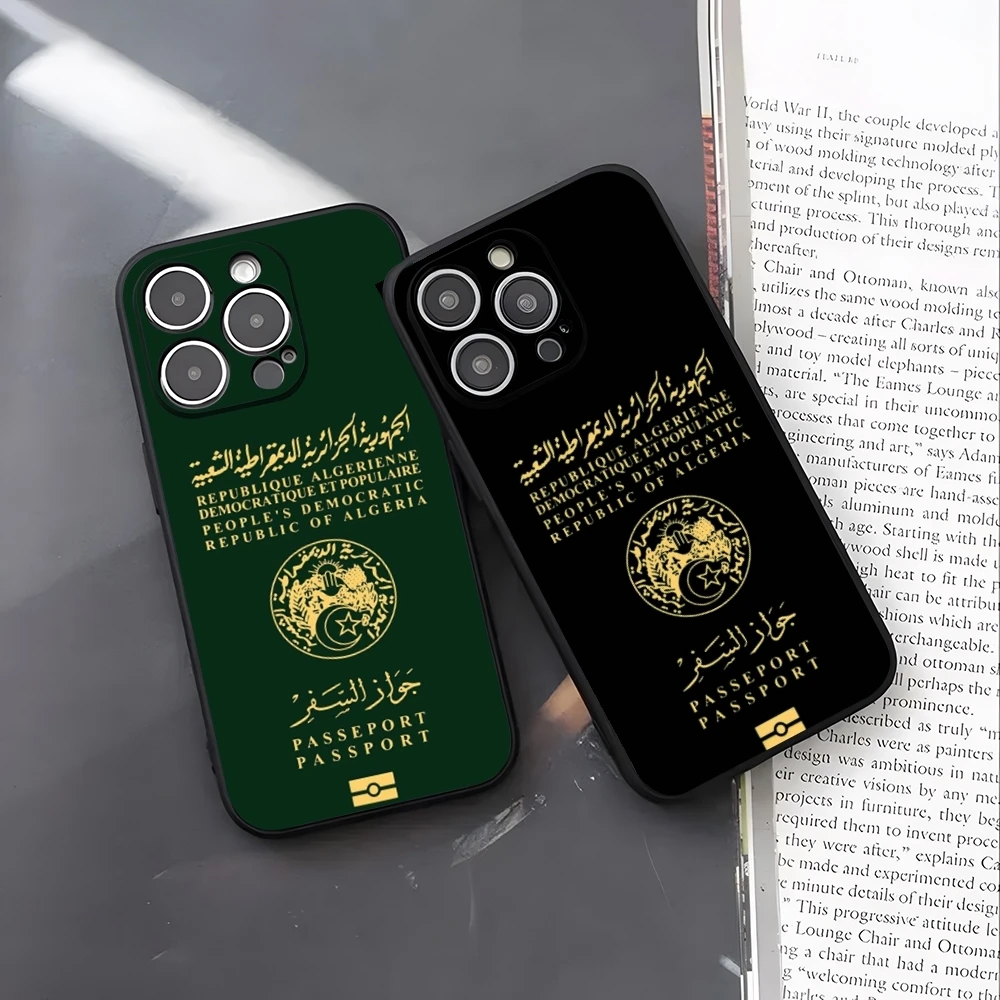 Travel Accessories Iphone - 알제리 지도 깃발 여권 디자인 아이폰
