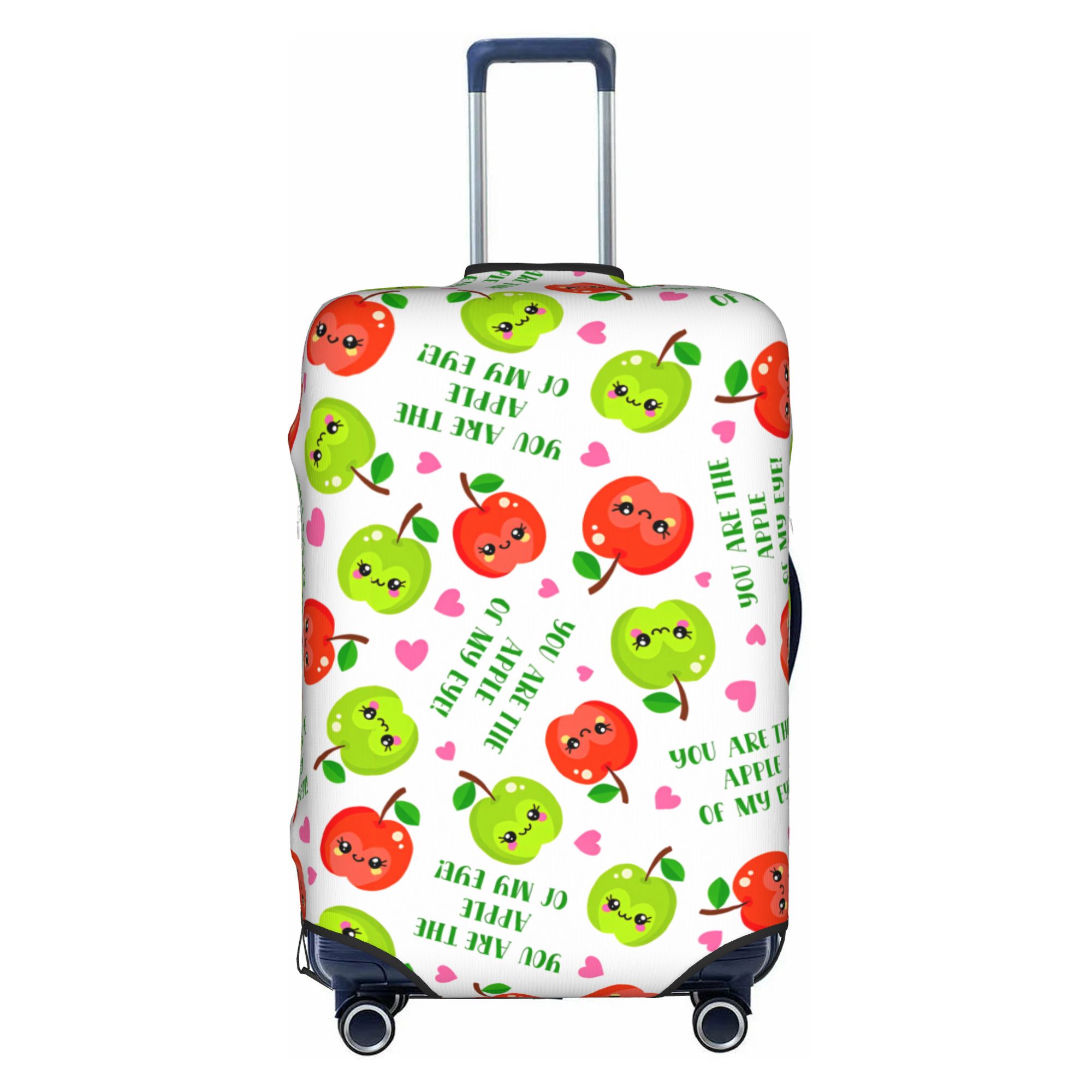 Travel Accessories Apple - 카와이 애플 귀여운 얼굴 수하물 커버