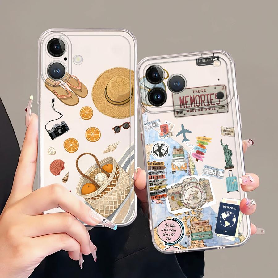 Travel Accessories Iphone - 해변 여행 테마 아이폰 17 16