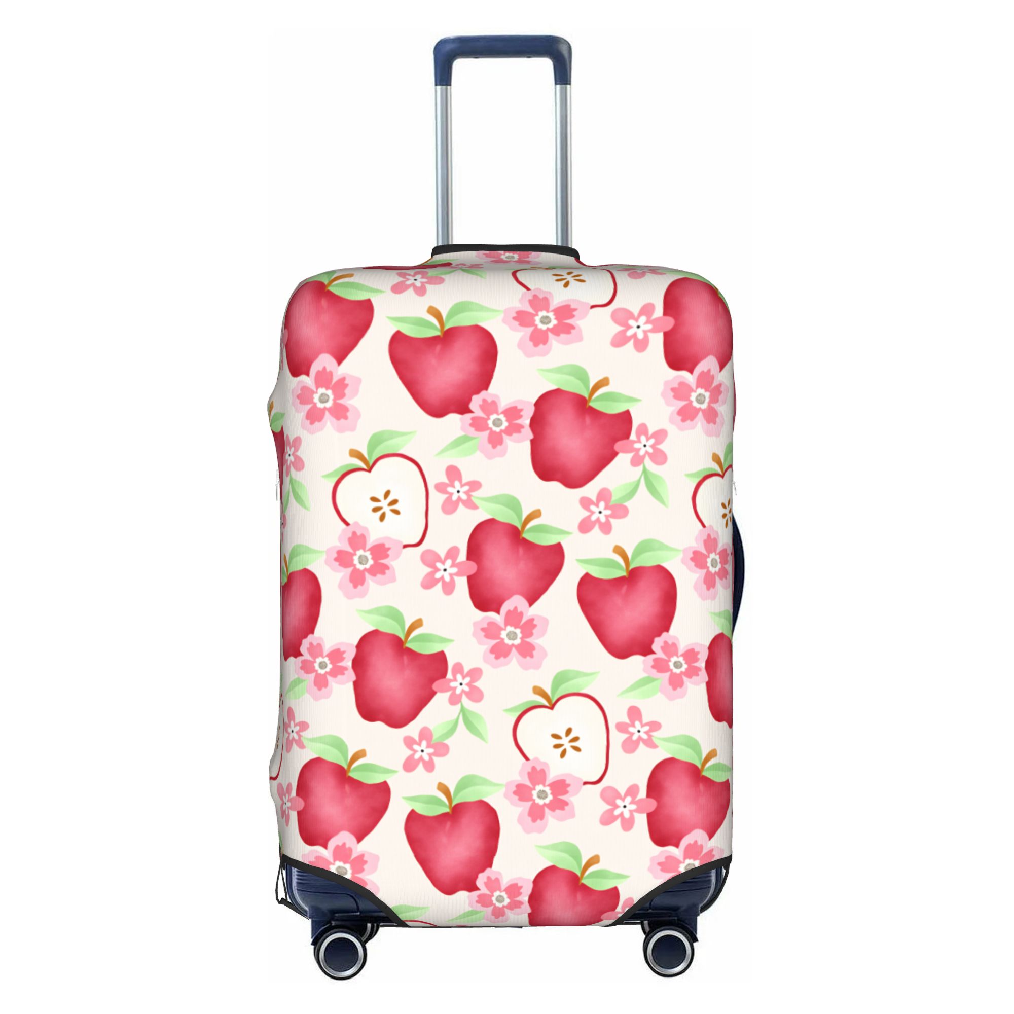 Travel Accessories Apple - 수채화 핑크 사과 꽃 수하물 커버