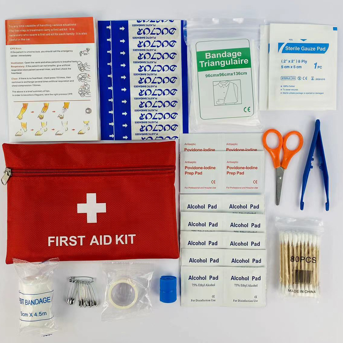 First Aid Travel Kit - 14종 구급상자 외상 키트, 여행, 가정,