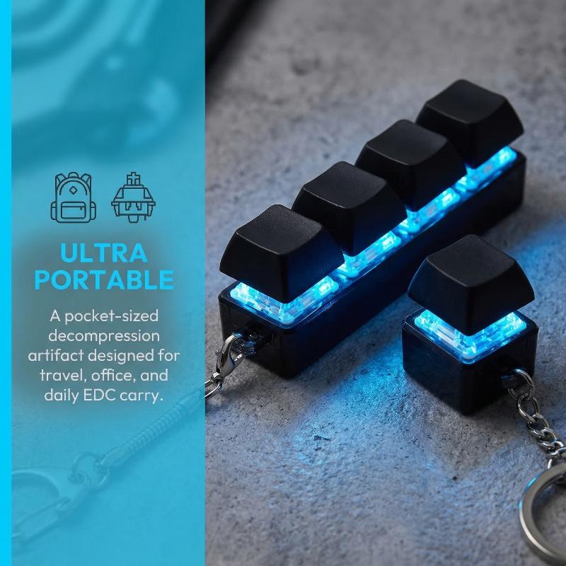 Travel Accessories And Gadgets - 스트레스 해소용 피젯 키보드 키체인 장난감