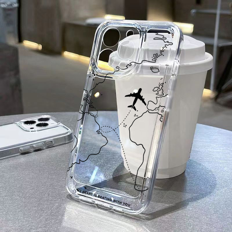 Travel Accessories Iphone - 여행에서 영감을 받은 비행기 경로 디자인