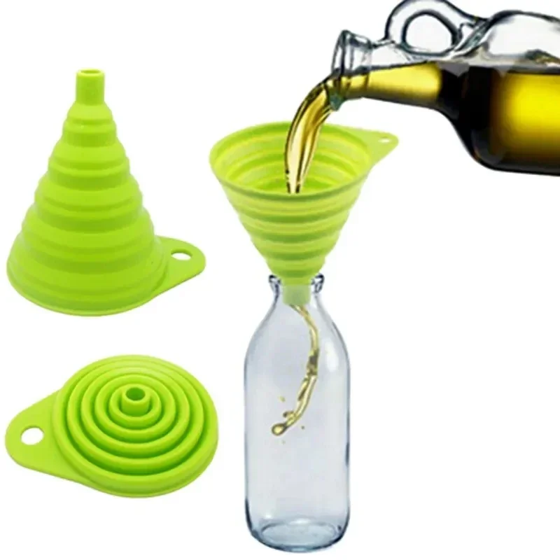 Water Bottle Collapsible - 1/4개 실리콘 접이식 깔때기, 접을 수