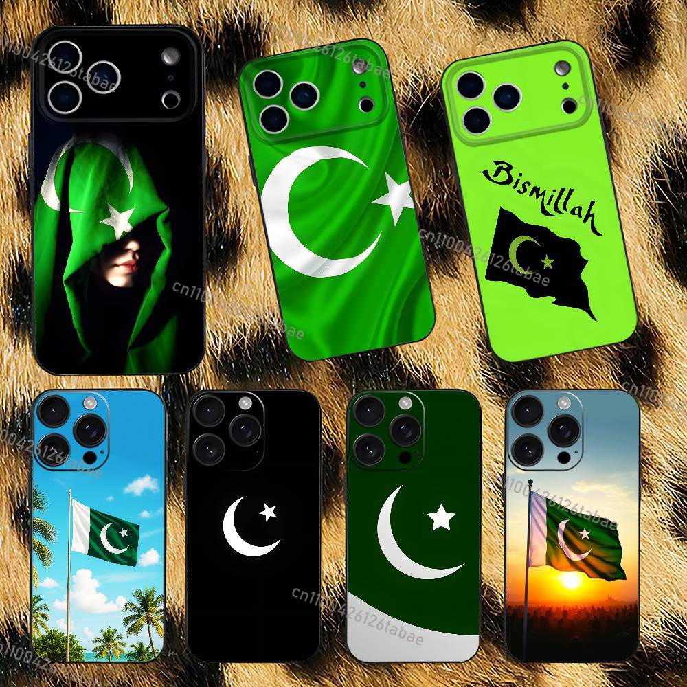 Travel Accessories Iphone - 파키스탄 국기 검정색 소프트 케이스 아이폰