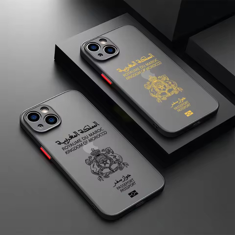Travel Accessories Iphone - 모로코 여권 지도 디자인 폰 케이스