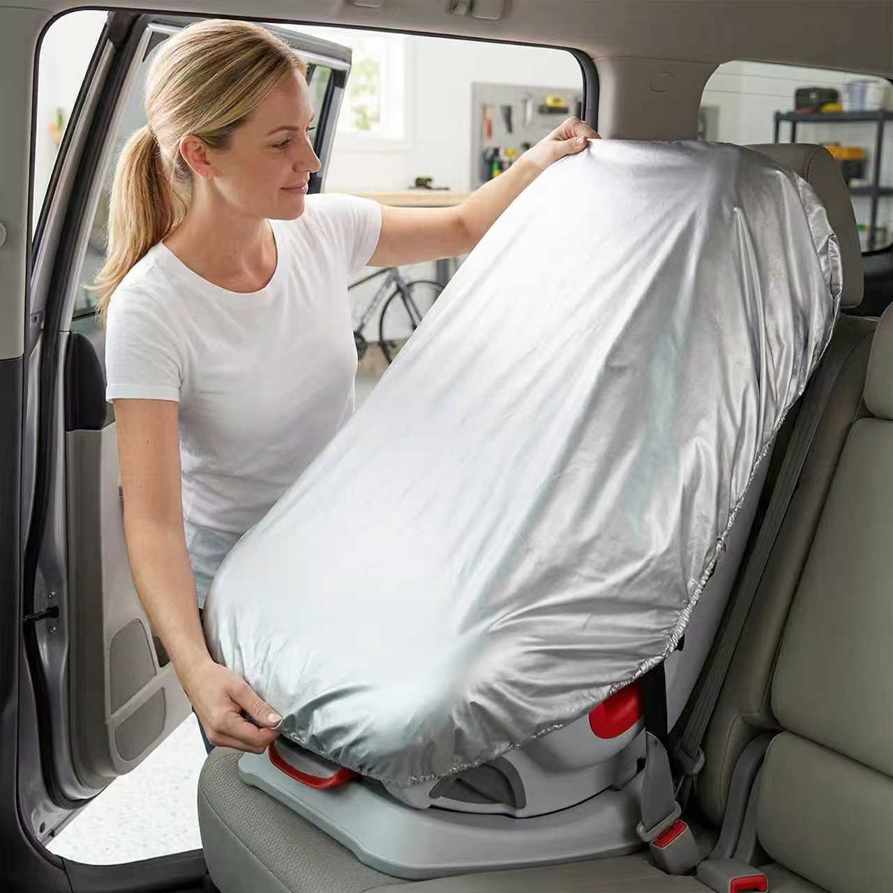 Travel Accessories For 3 Year Old - 1PC 실버 베이비 카시트 차양 커버는