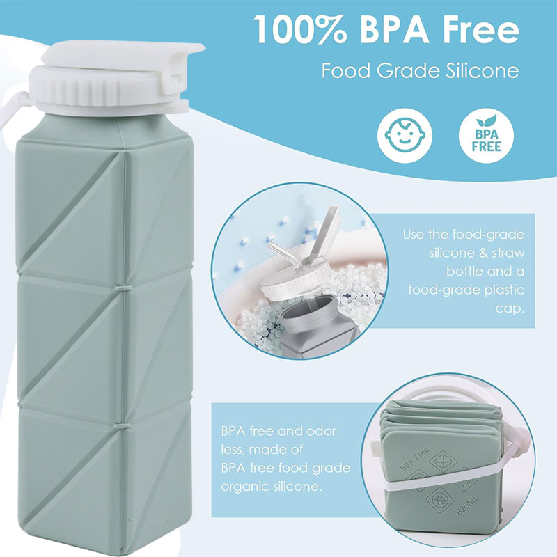 밀짚 뚜껑이있는 620ml 접이식 물병 컵 여행 체육관 - Water Bottle Collapsible 리뷰 및 가격
