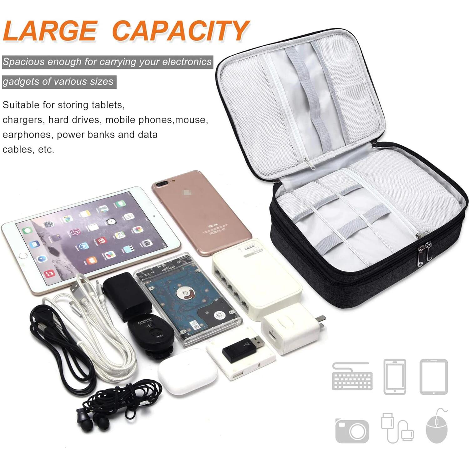 휴대용 디지털 저장 가방 USB 가제트 방수 케이블 주 - Travel Accessories And Gadgets 리뷰 및 가격