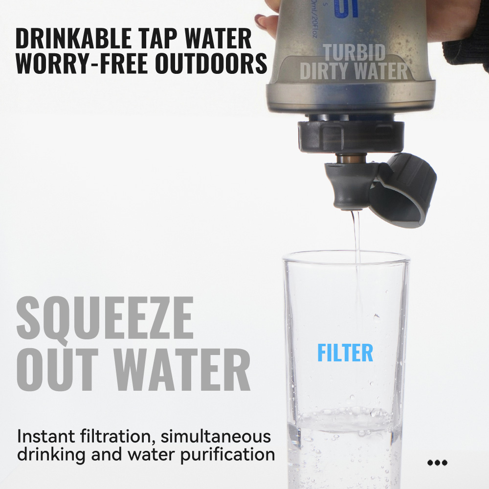 WRELS 필터가 있는 소프트 물병 초경량 접이식 물  - Water Bottle Collapsible 리뷰 및 가격