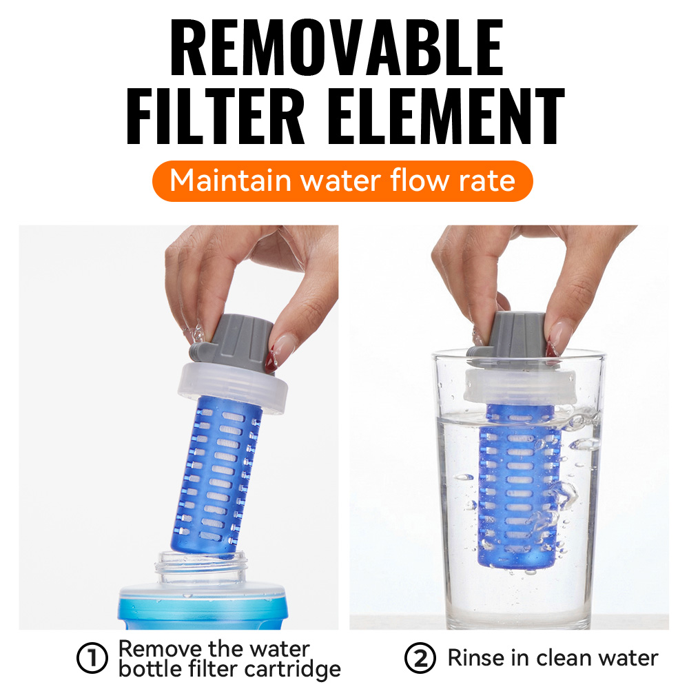 WRELS 필터가 있는 소프트 물병 초경량 접이식 물  - Water Bottle Collapsible 리뷰 및 가격