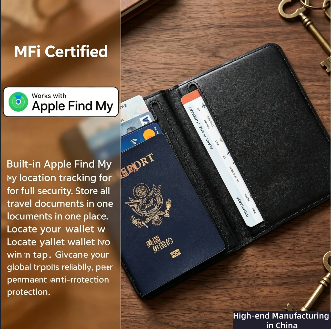 스마트 여권 홀더 커버 위치 추적 장치 PU 여권 홀더 - Travel Accessories Apple 리뷰 및 가격