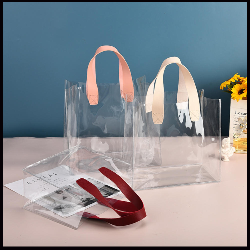 투명 PVC 투명 토트 대용량 플라스틱 쇼핑백, 젤리  - Travel Accessories Shops 리뷰 및 가격