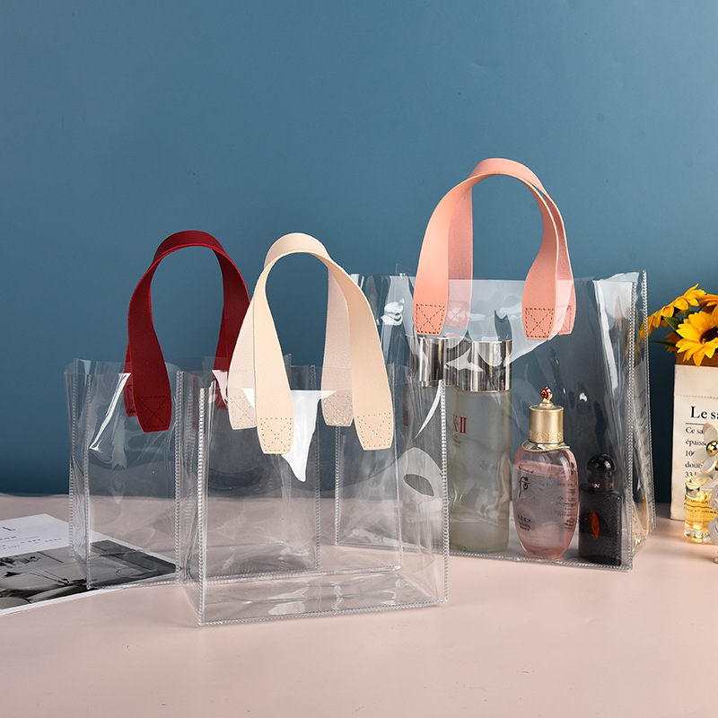 투명 PVC 투명 토트 대용량 플라스틱 쇼핑백, 젤리  - Travel Accessories Shops 리뷰 및 가격