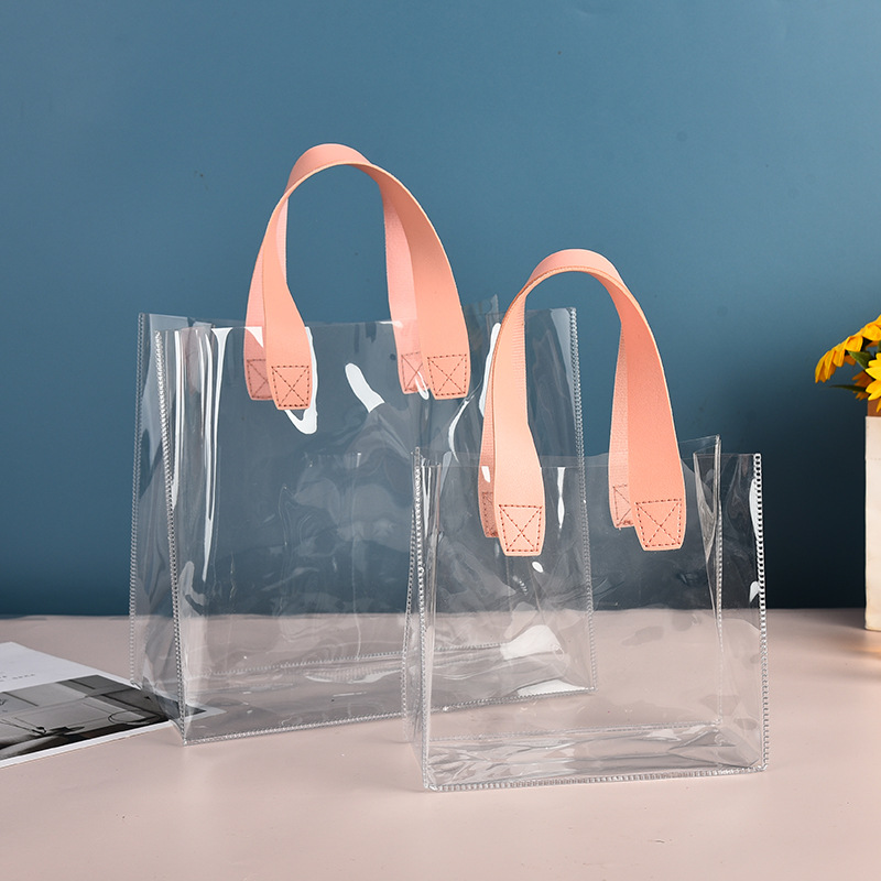 투명 PVC 투명 토트 대용량 플라스틱 쇼핑백, 젤리  - Travel Accessories Shops 리뷰 및 가격