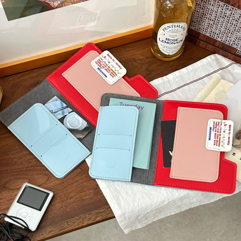 Ins 컬러 블록 여권 홀더 다기능 여행 지갑 카드 파 - Travel Accessories Pouch For Women 리뷰 및 가격