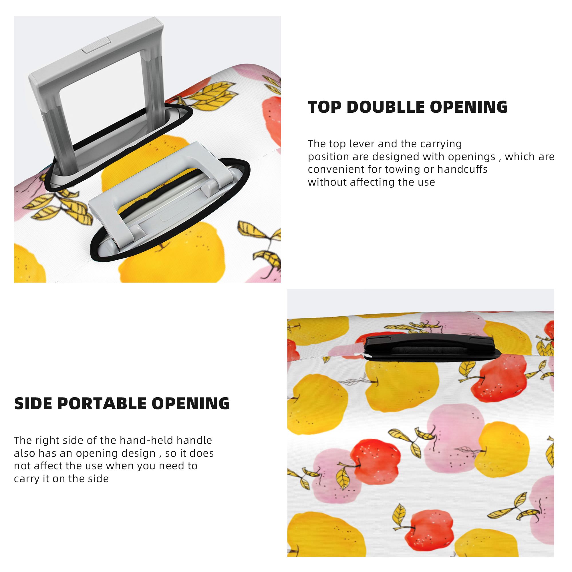 수채화 사과 과일 수하물 커버 패션 원활한 패턴 여행  - Travel Accessories Apple 리뷰 및 가격