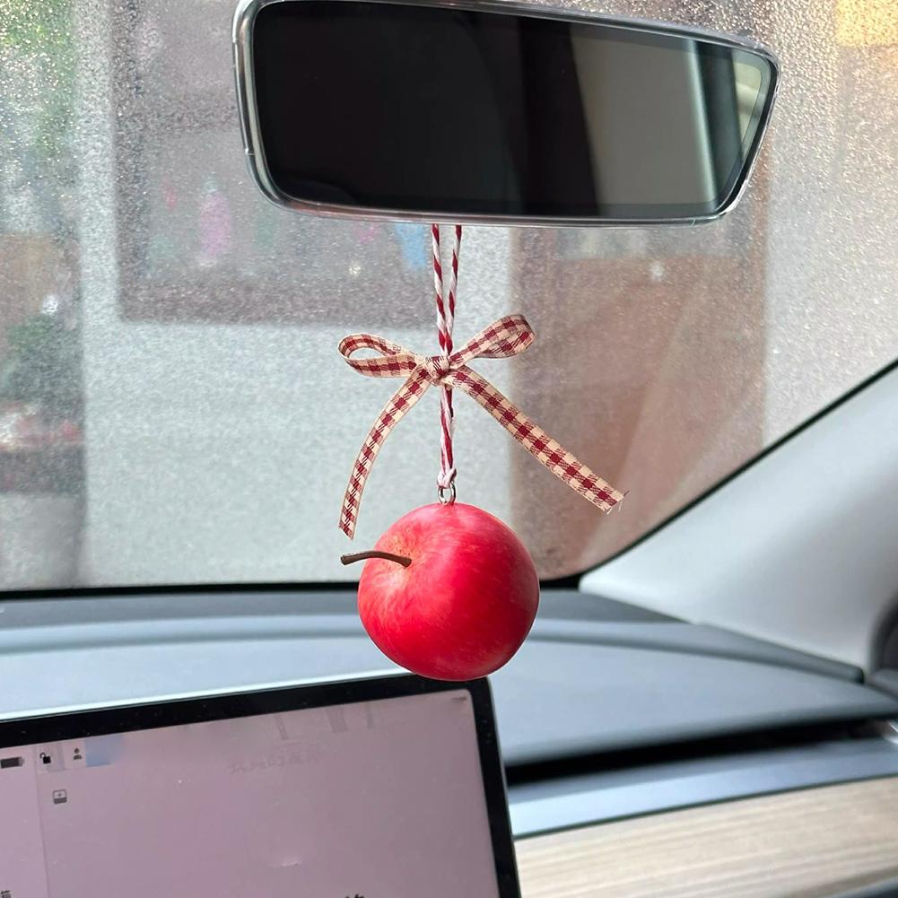 귀여운 리얼리틱 과일 사과 키체인 자동차 장식 가방 장 - Travel Accessories Apple 리뷰 및 가격