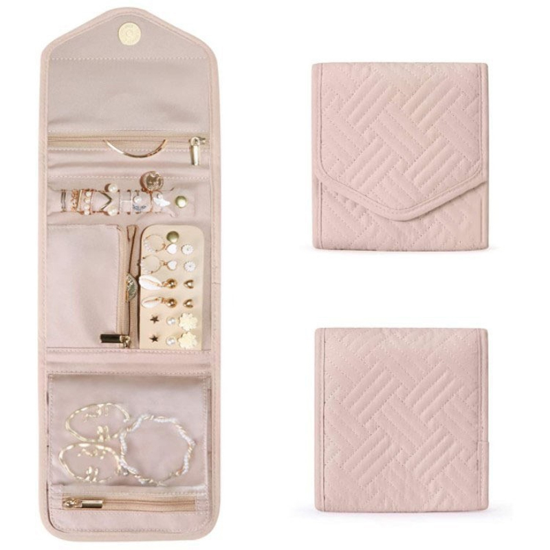 접이식 보석 롤 편리한 보석 주최자 보석 가방 화장품  - Travel Jewellery & Accessories Organiser 리뷰 및 가격