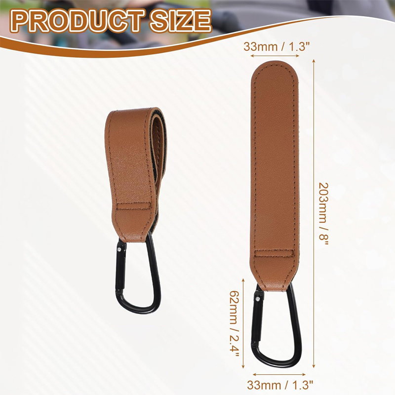 2개 가죽 카트 걸이 아기 유모차 걸이 PU 조절 가능 - Travel Accessories For 3 Year Old 리뷰 및 가격