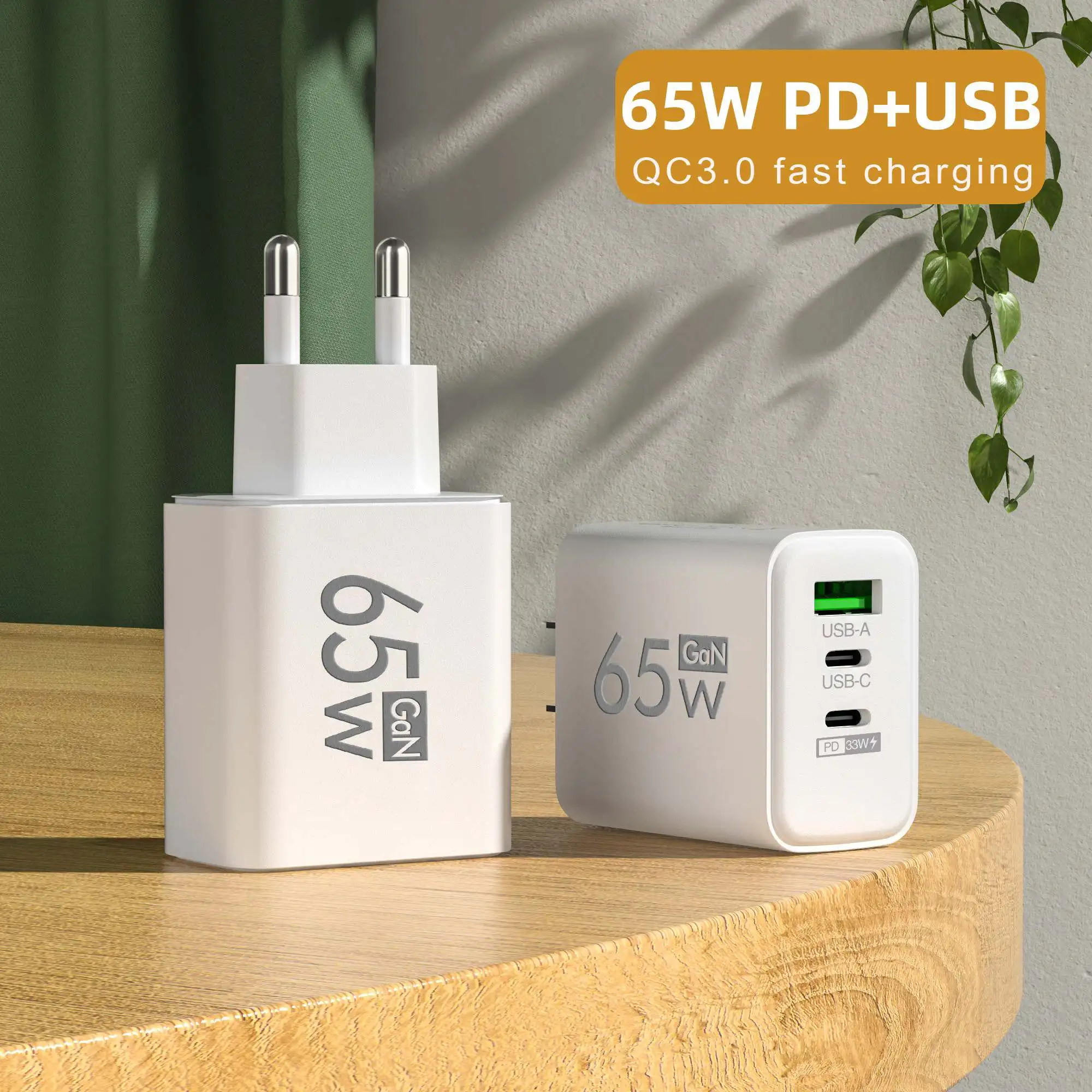 접이식 65W GaN 3포트 USB-C 벽면 충전기 i - Travel Accessories Iphone 리뷰 및 가격