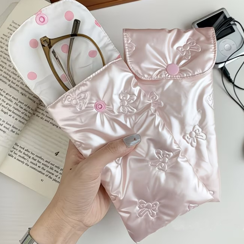 하트 보우 가죽 안경 파우치 선글라스용 부드러운 안감  - Travel Accessories Pouch For Women 리뷰 및 가격