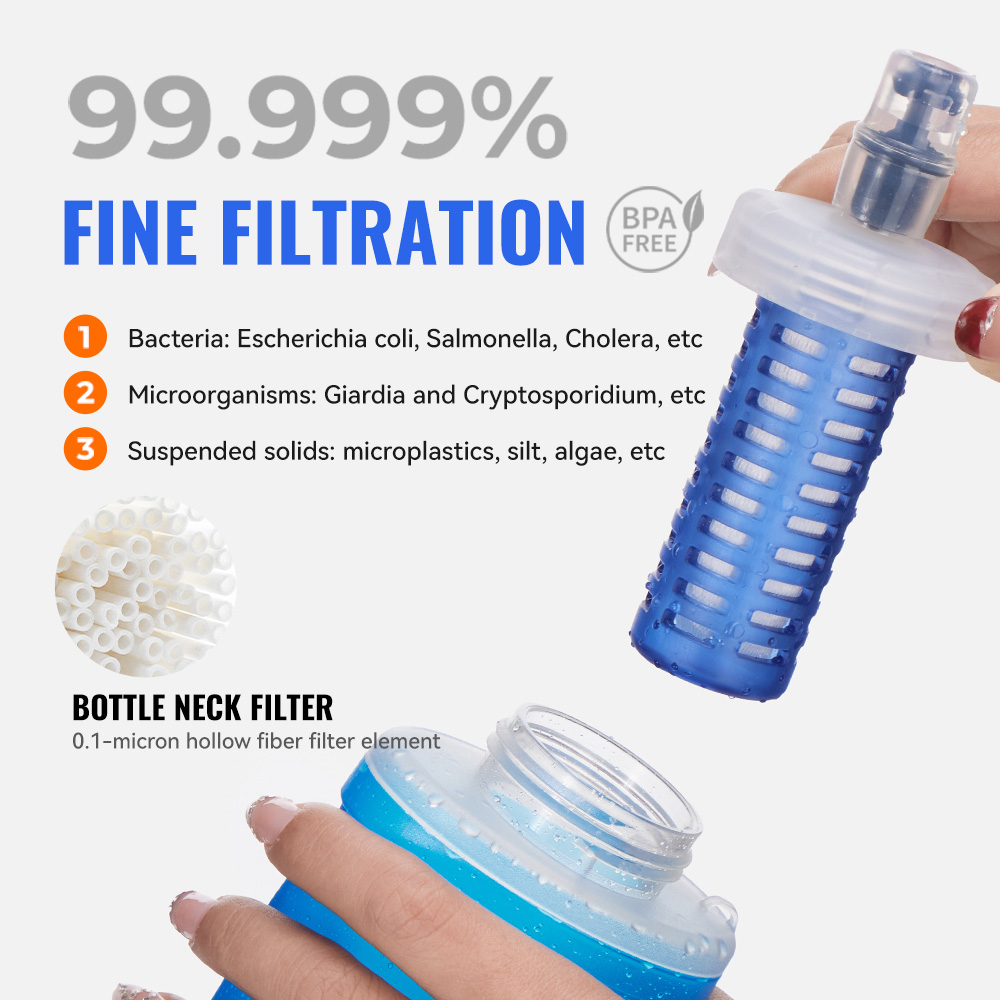 WRELS 워터 필터 병 접이식 소프트 물병 필터 포함 - Water Bottle Collapsible 리뷰 및 가격