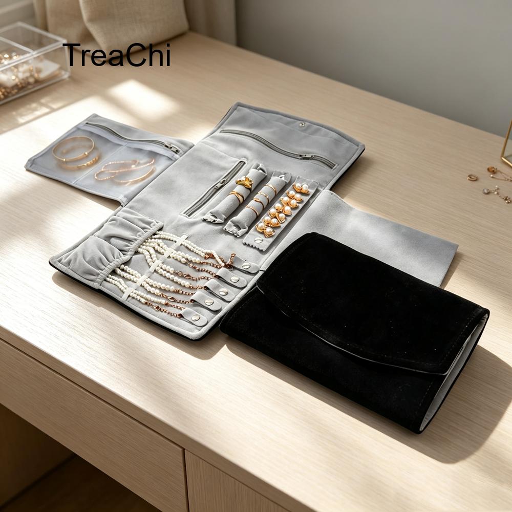 휴대용 3단 접이식 쥬얼리 보관 롤 (여행용 반지, 귀 - Travel Jewellery & Accessories Organiser 리뷰 및 가격