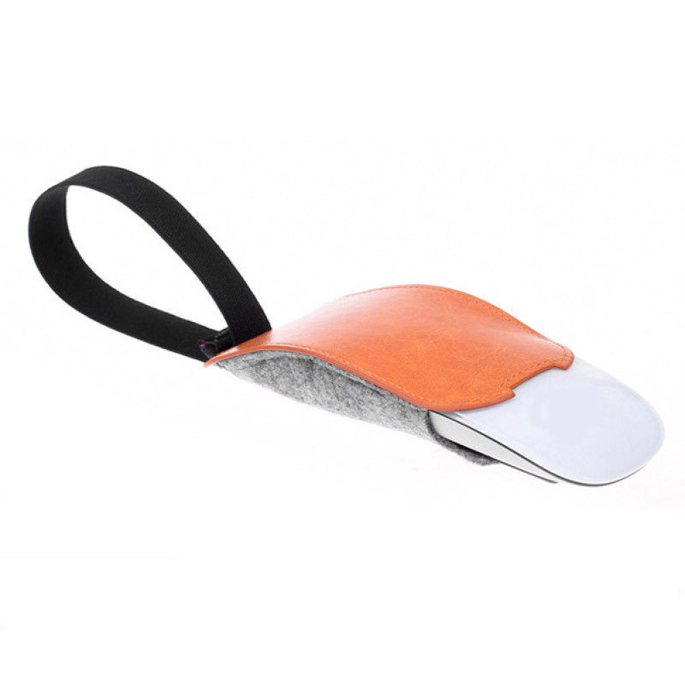 오렌지 PU 가죽 펠트 마우스 파우치, 여행 운반 케이 - Travel Accessories Apple 리뷰 및 가격