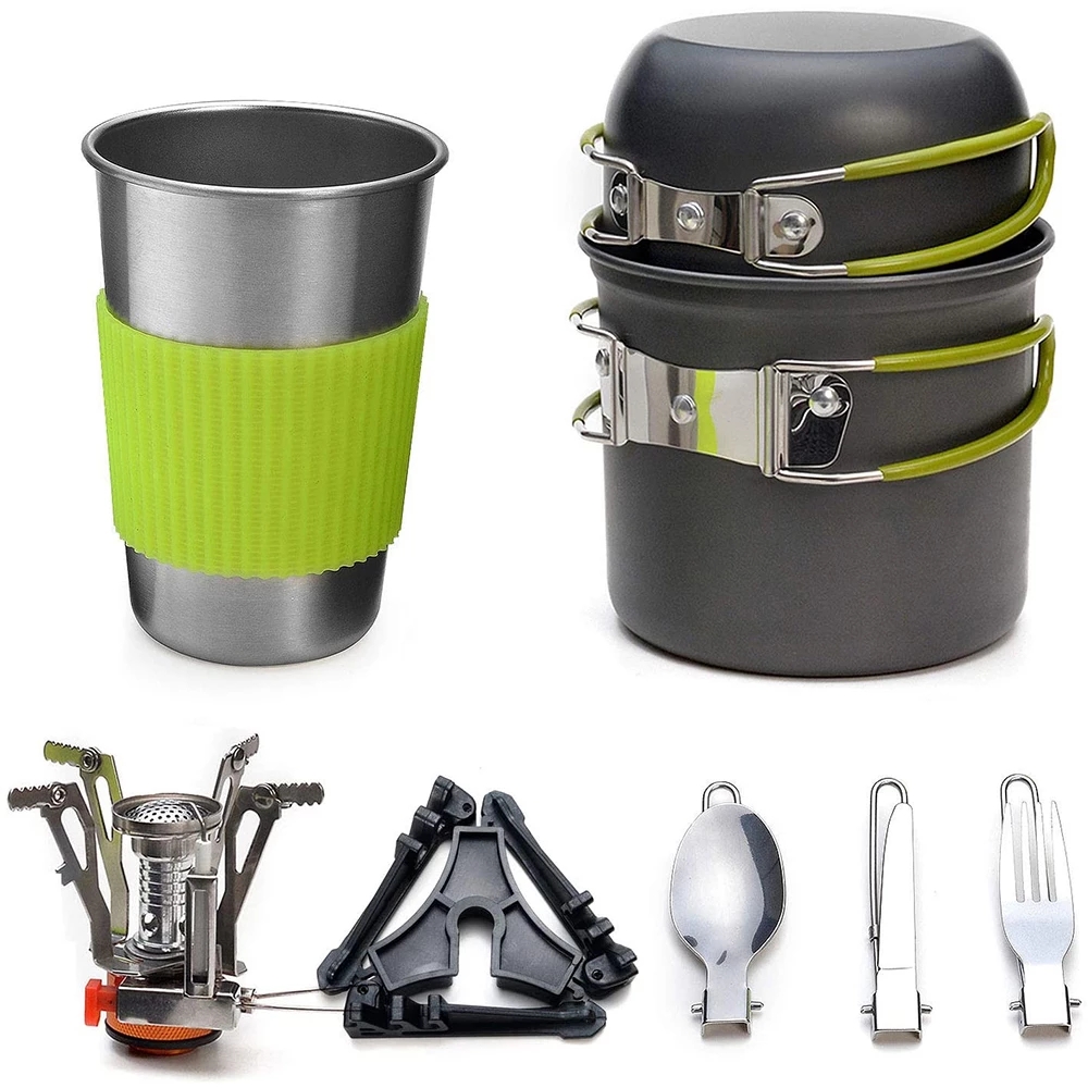 스토브가있는 캠핑 조리기구 키트 야외 요리 세트 야외  - Travel Kitchen Accessories 리뷰 및 가격