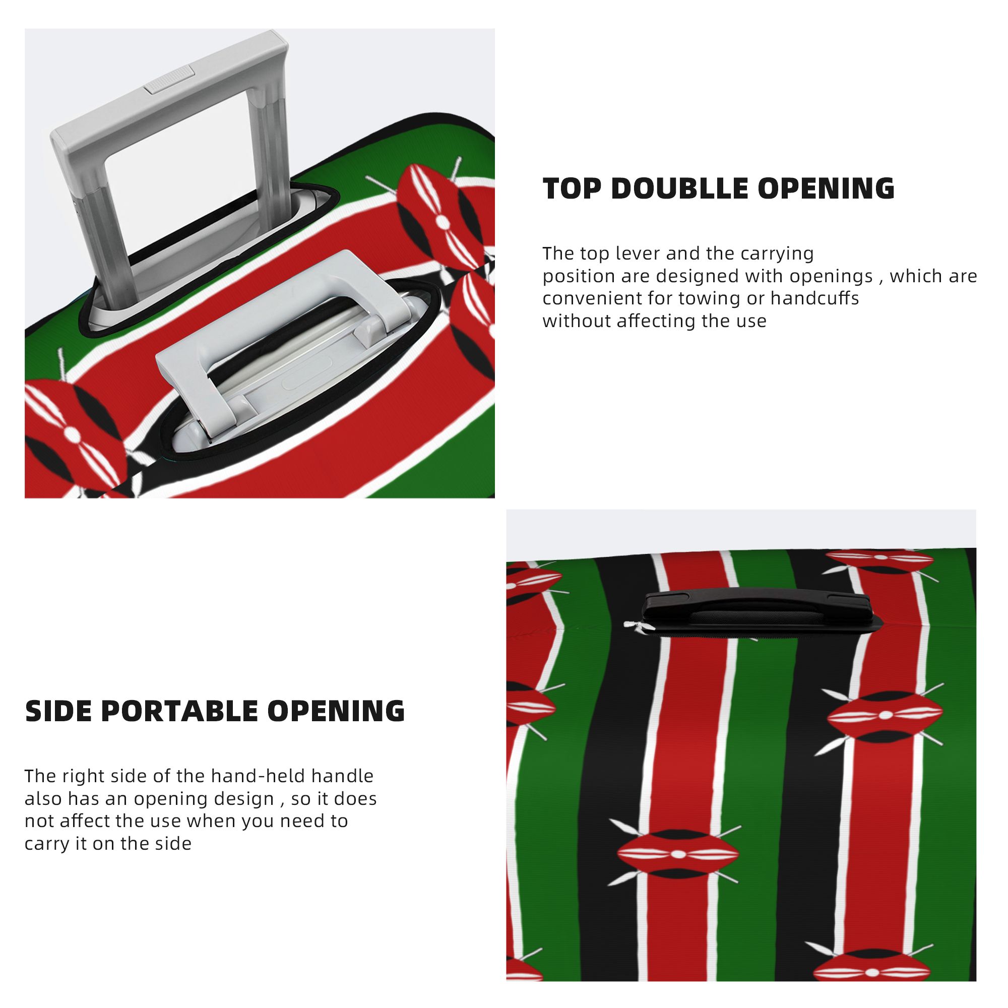 케냐 국기 수하물 커버 탄성 케냐 애국 여행 가방 보호 - Travel Accessories Kenya 리뷰 및 가격